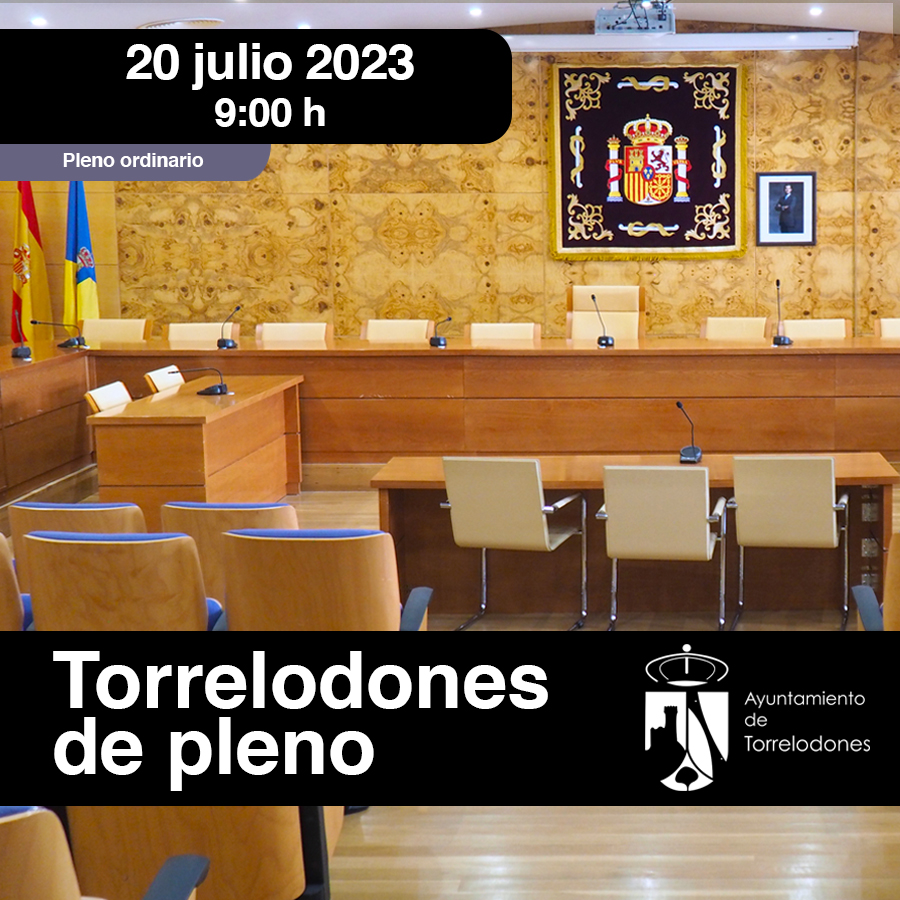 Pleno ordinario el jueves 20 de julio a las 9:00 h