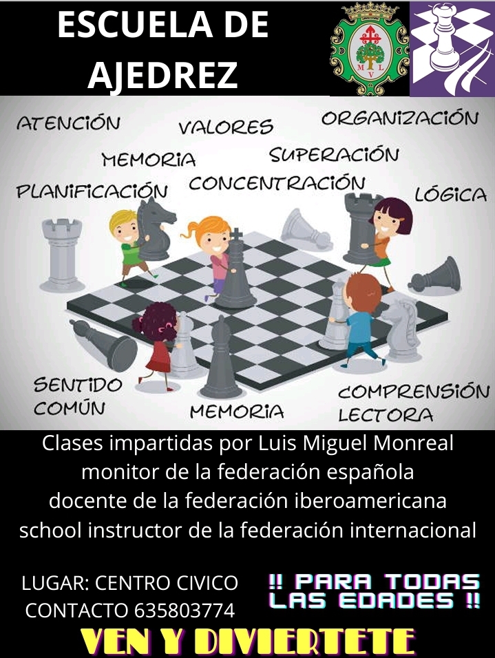 Escuela de ajedrez en el Centro Cívico