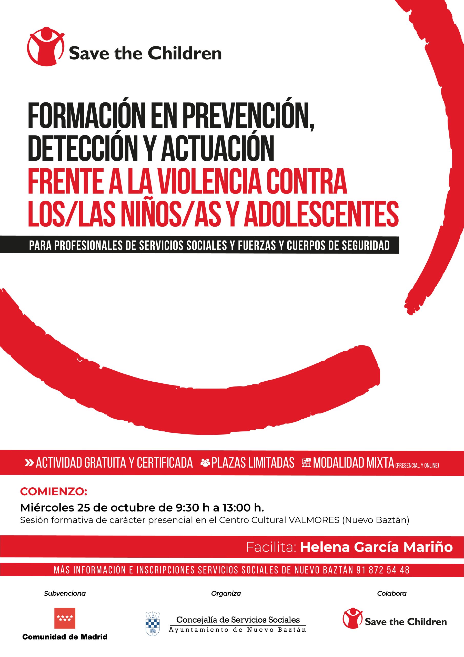 Formación para profesionales de Servicios Sociales, Fuerzas y Cuerpos de Seguridad.