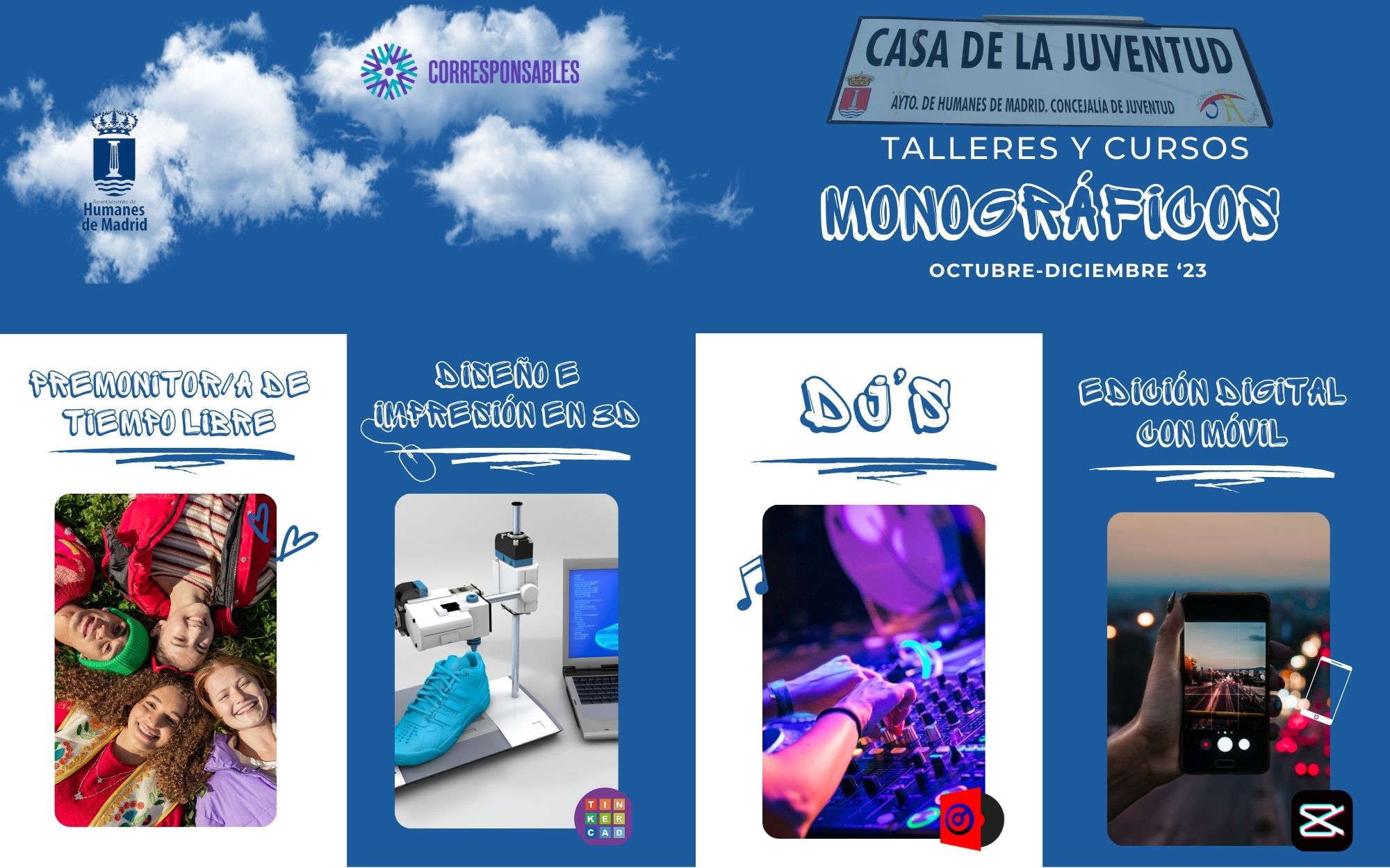 La Concejalía de Juventud organiza talleres monográficos para los adolescentes y jóvenes