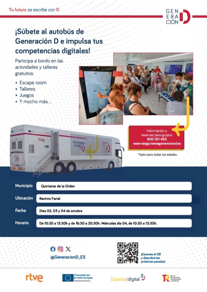 Llega el autobús de Generación D y el impulso en competencias digitales