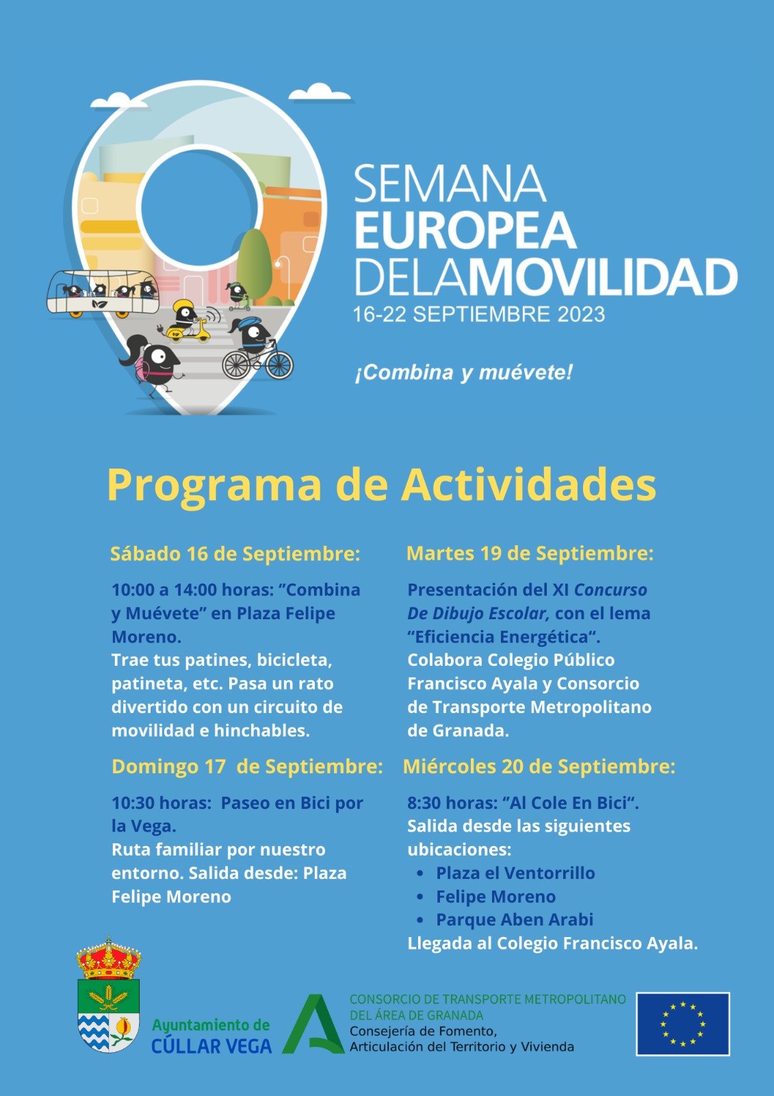 Semana Europea de la Movilidad del 16 al 22 de septiembre de 2023
