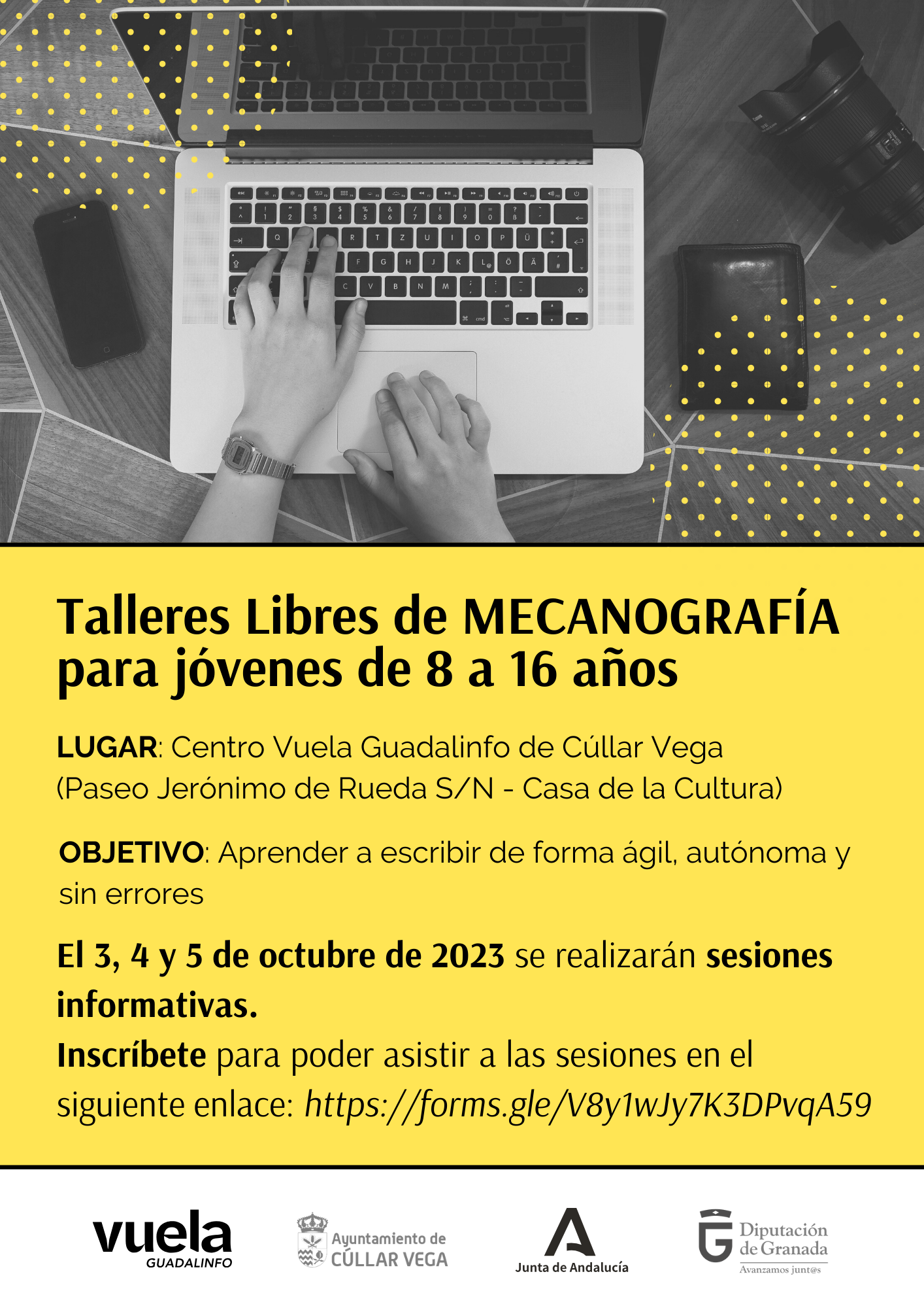 Talleres Libres de Mecanografía para jóvenes de 8 a 16 años