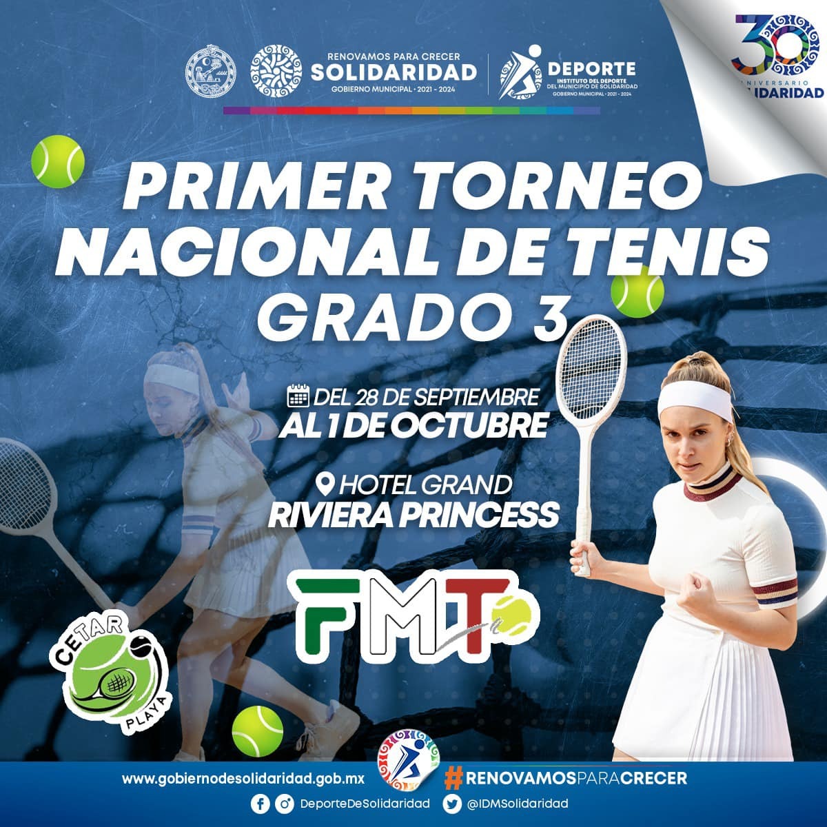Todo listo para el Torneo Nacional de Tenis Grado 3, en Playa del Carmen – H. Ayuntamiento de Solidaridad
