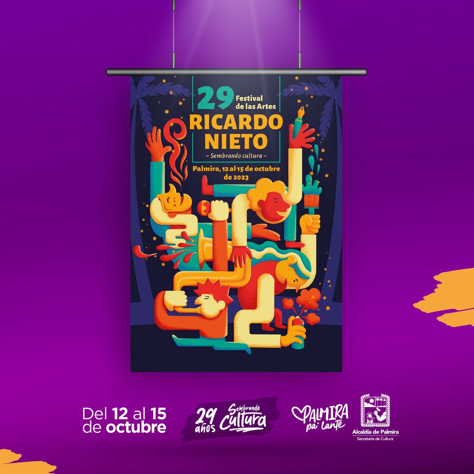 ¡Palmira eligió su afiche! Conoce la imagen oficial del 29° Festival de las Artes Ricardo Nieto -