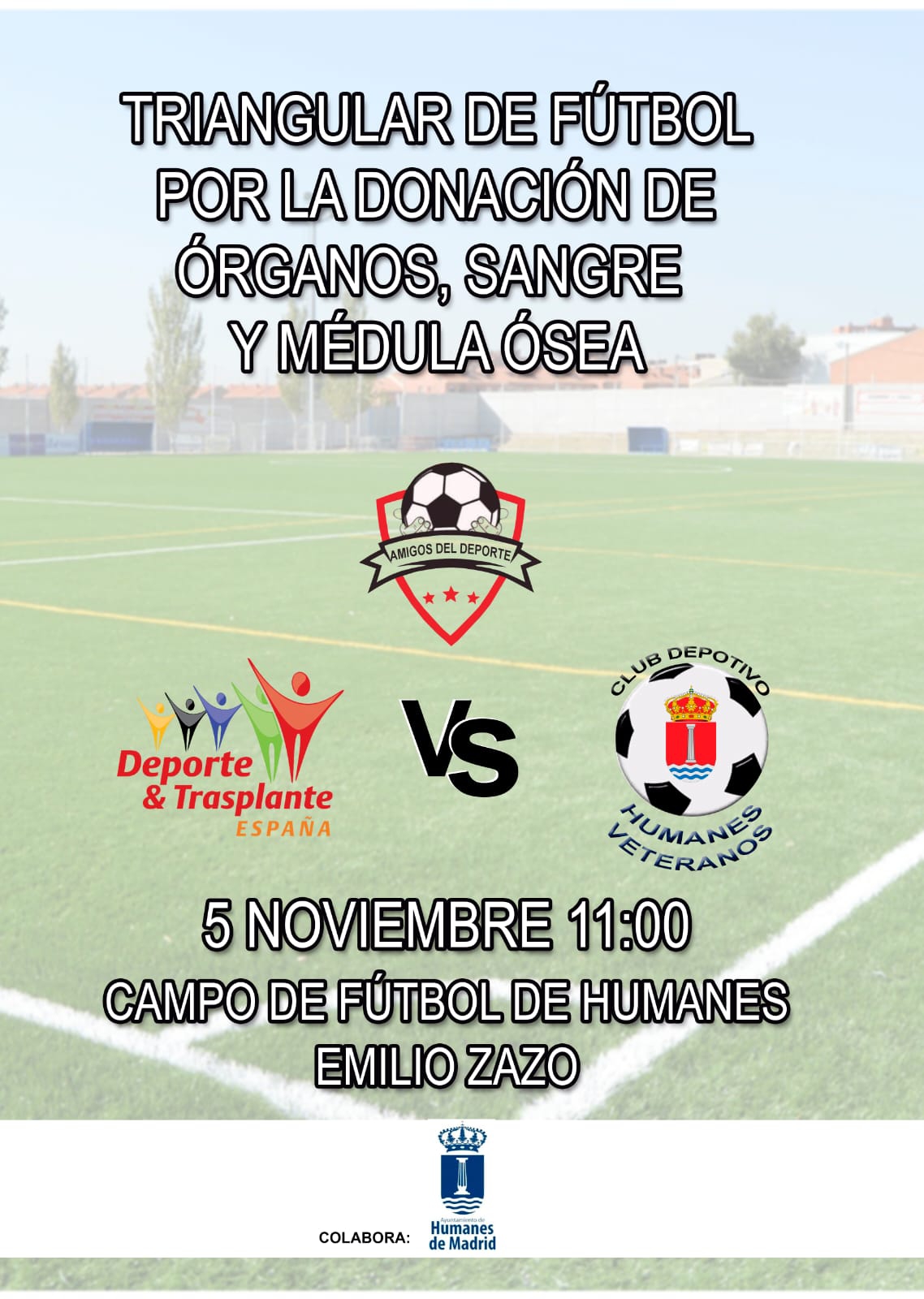 El 5 de noviembre, triangular de fútbol por la donación de órganos, sangre y médula ósea