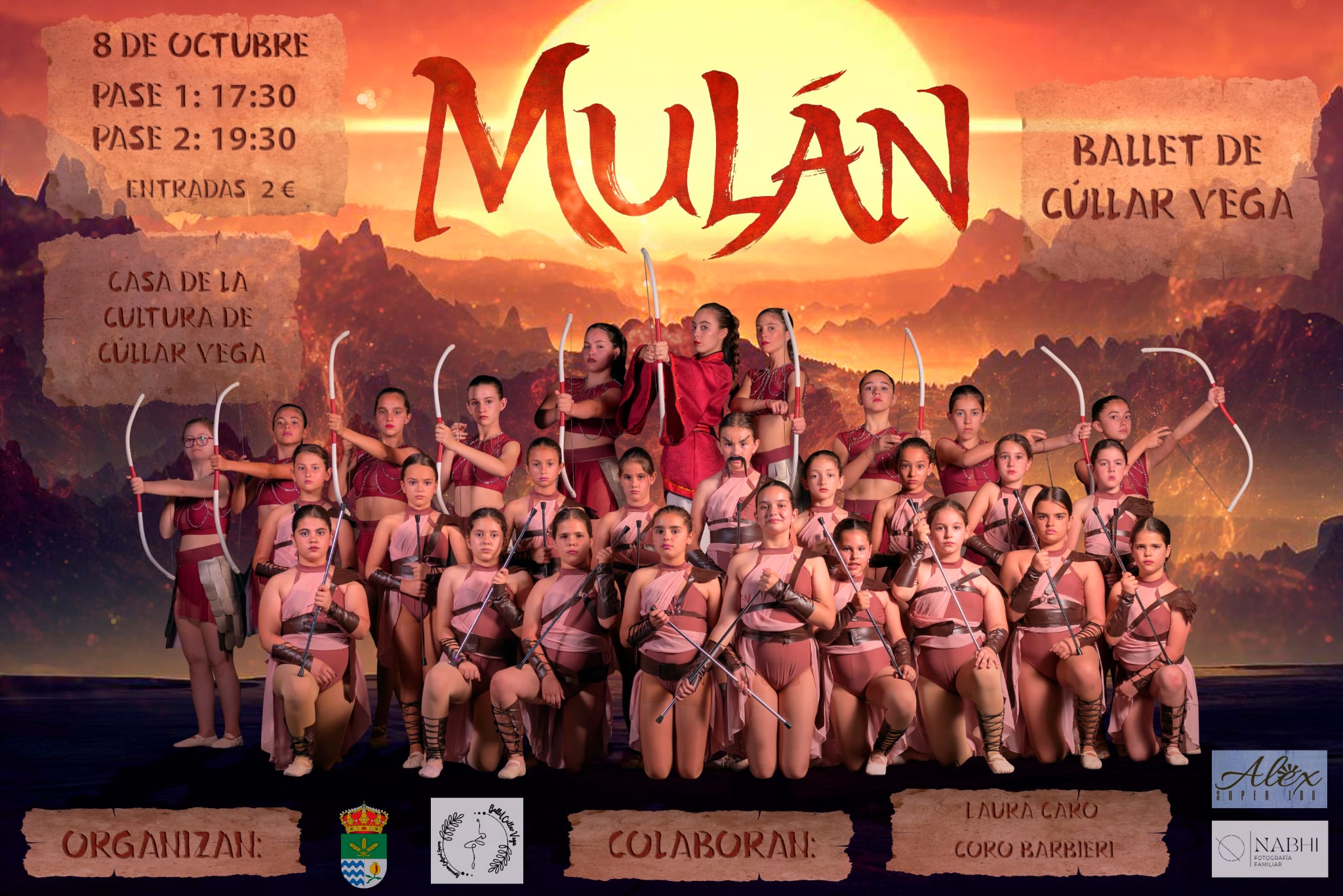 El taller de ballet de Cúllar Vega vuelve a poner en escena su espectáculo "MULÁN" el domingo 8 de octubre