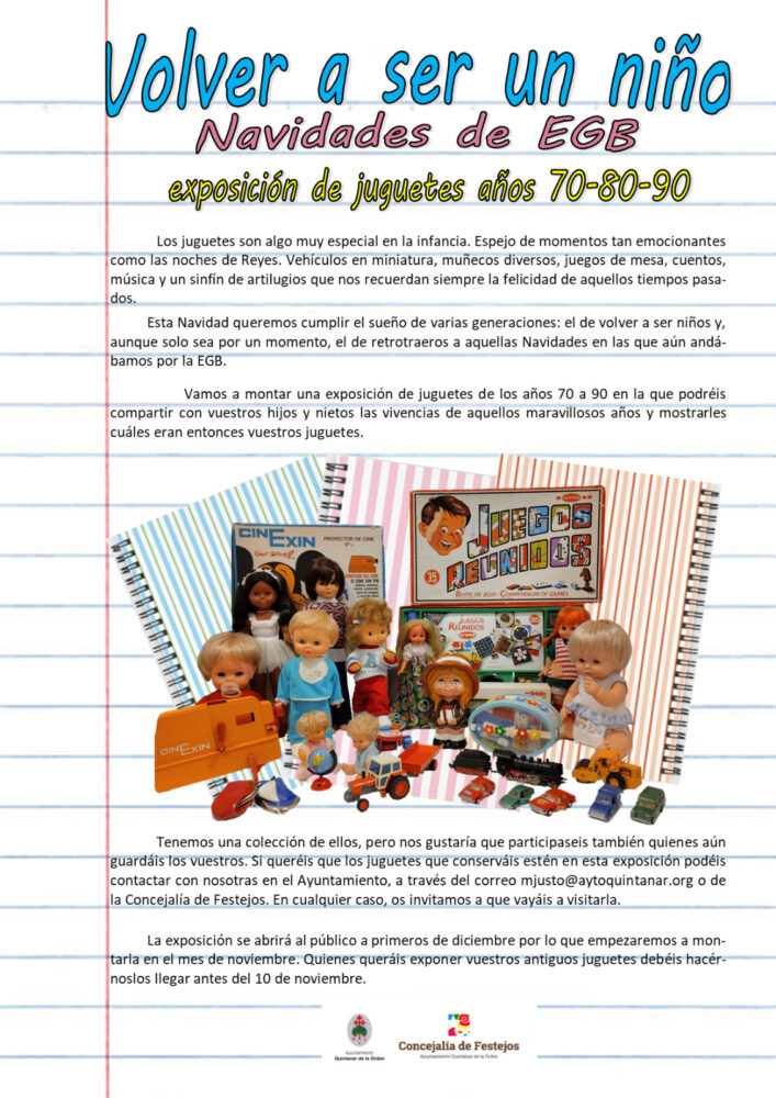 Exposición de juguetes de los años 70-80-90 en Quintanar de la Orden. ¡Participa!