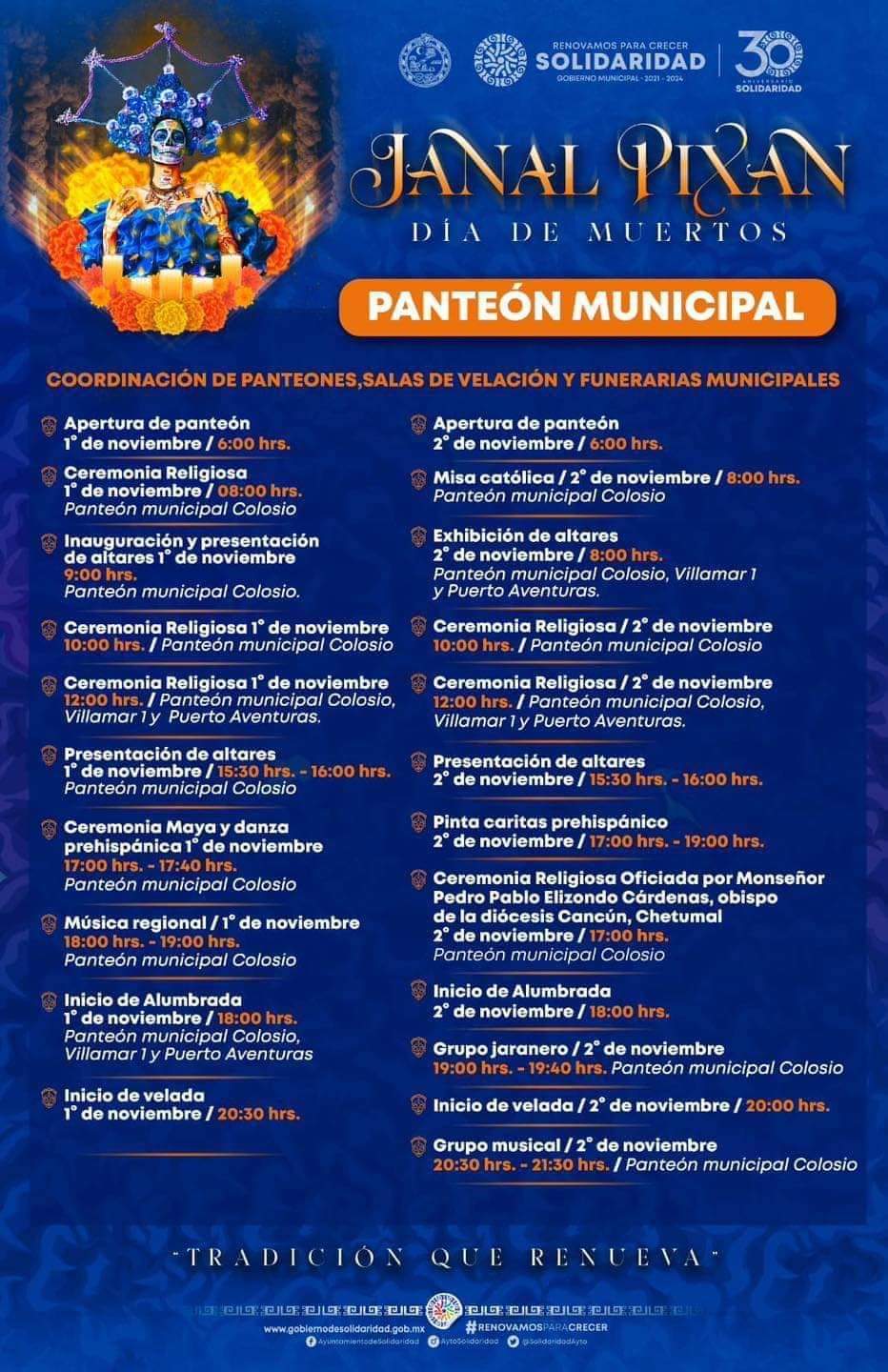 Invitan a celebrar Janal Pixán en Solidaridad – H. Ayuntamiento de Solidaridad