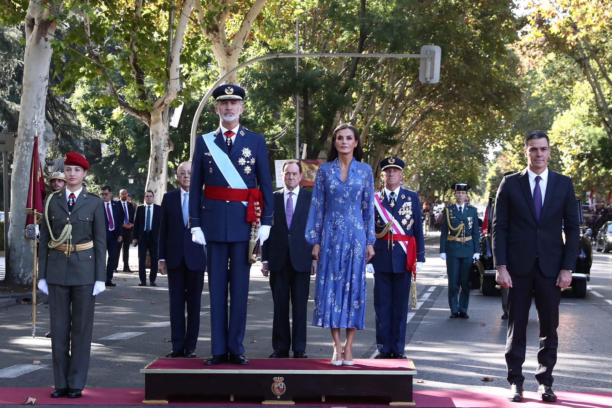 La Moncloa. 12/10/2023. Los Reyes presiden el acto central de conmemoración del Día de la Fiesta Nacional [Prensa/Actualidad/Defensa]