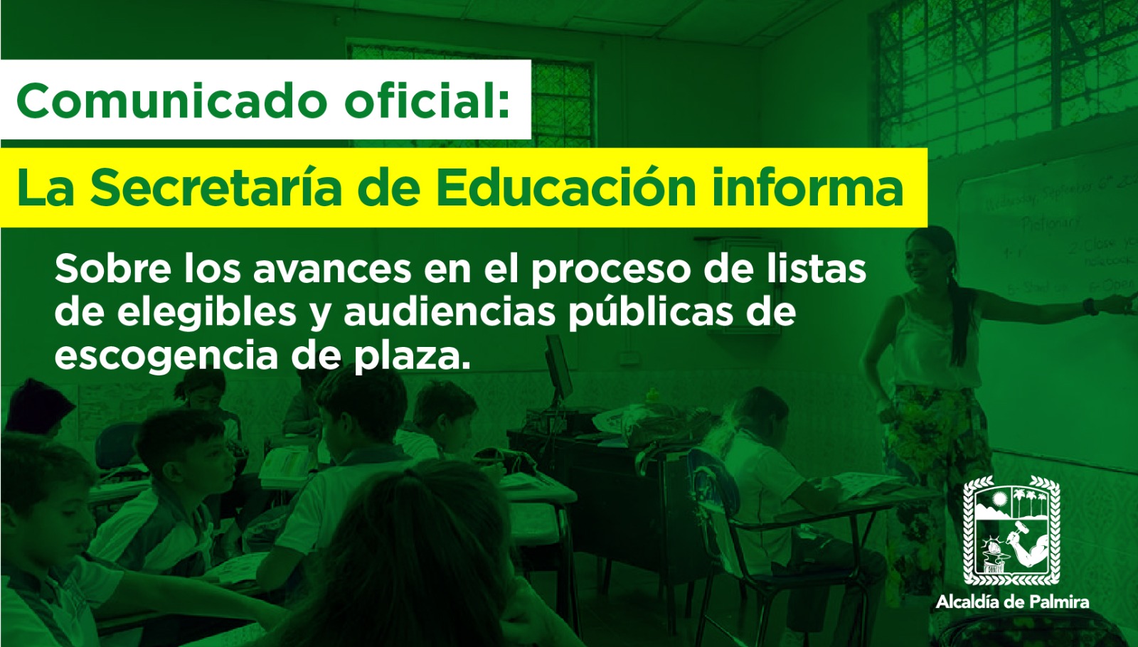 La Secretaría de Educación informa sobre los avances en el proceso de listas de elegibles y audiencias públicas de escogencia de plaza. -