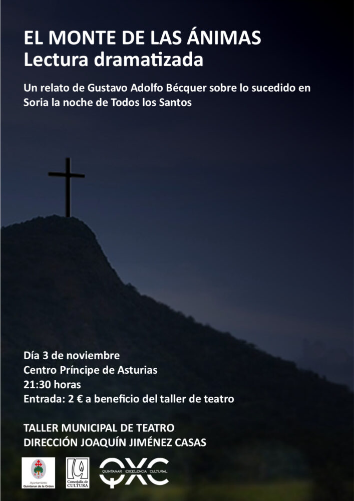 Lectura dramatizada con "El Monte de las Ánimas" el 3 de noviembre en el Centro Cívico