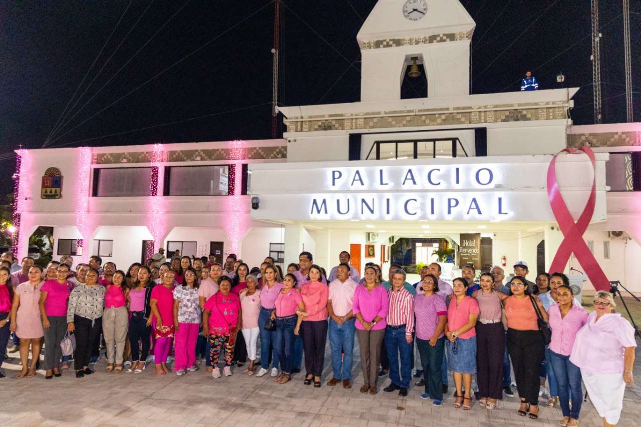 Tras encendido rosa, inician acciones preventivas contra el cáncer de mama – H. Ayuntamiento de Solidaridad