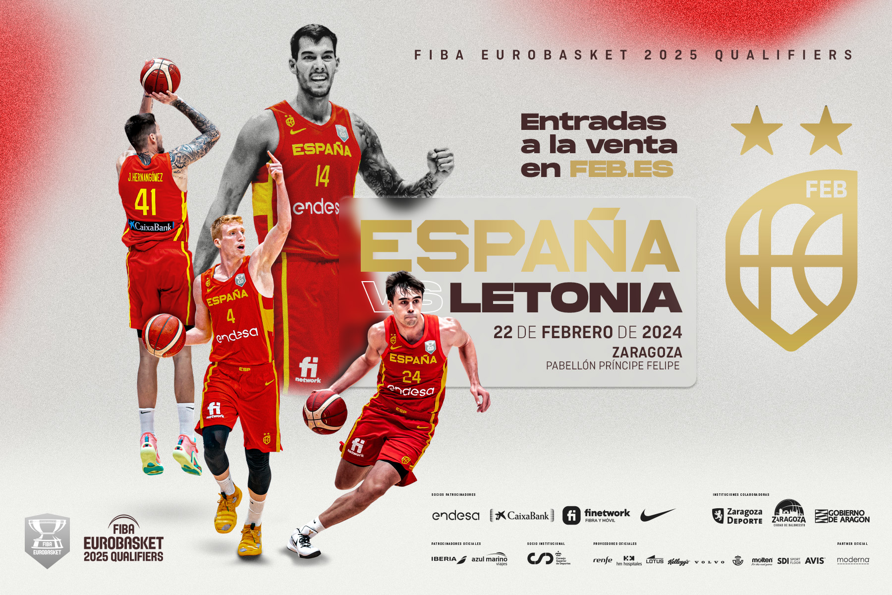 A la venta las entradas para el España-Letonia de baloncesto en el pabellón Príncipe Felipe. Noticia. Ayuntamiento de Zaragoza