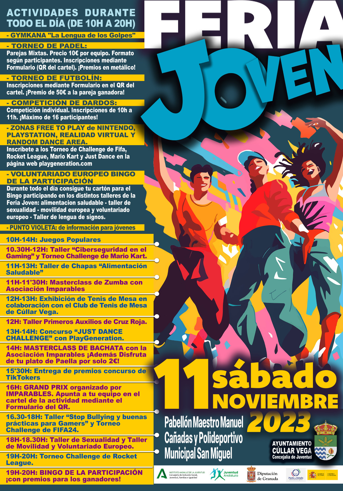 Cúllar Vega celebra este sábado una Feria Joven con actividades lúdicas, deportivas y culturales