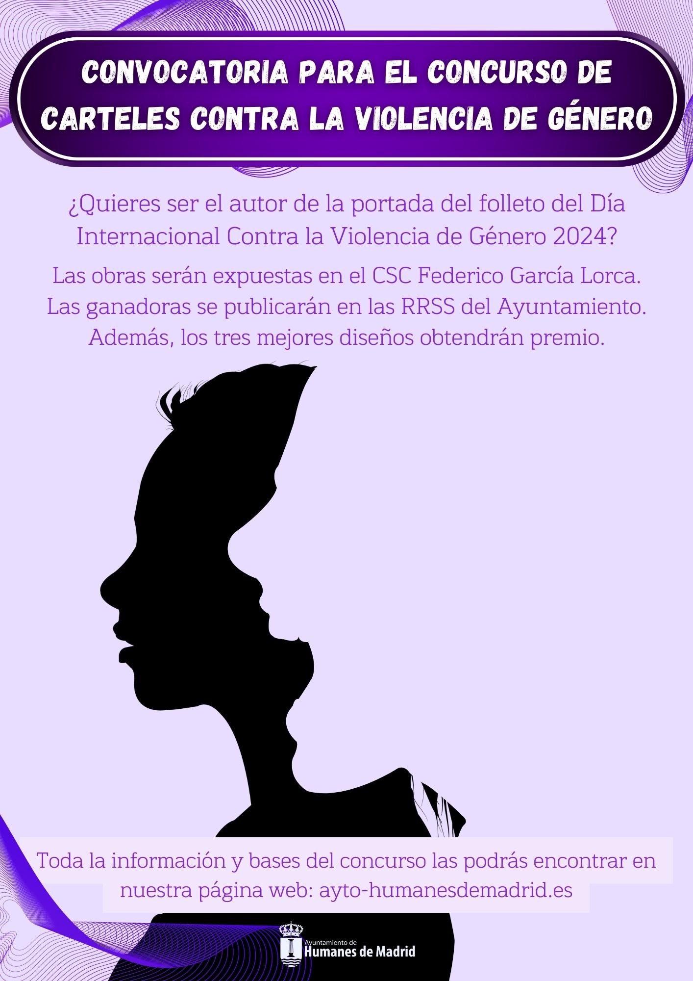 Hasta el 20 de noviembre, los jóvenes de Humanes podrán participar en el concurso de carteles contra la violencia de género 2024