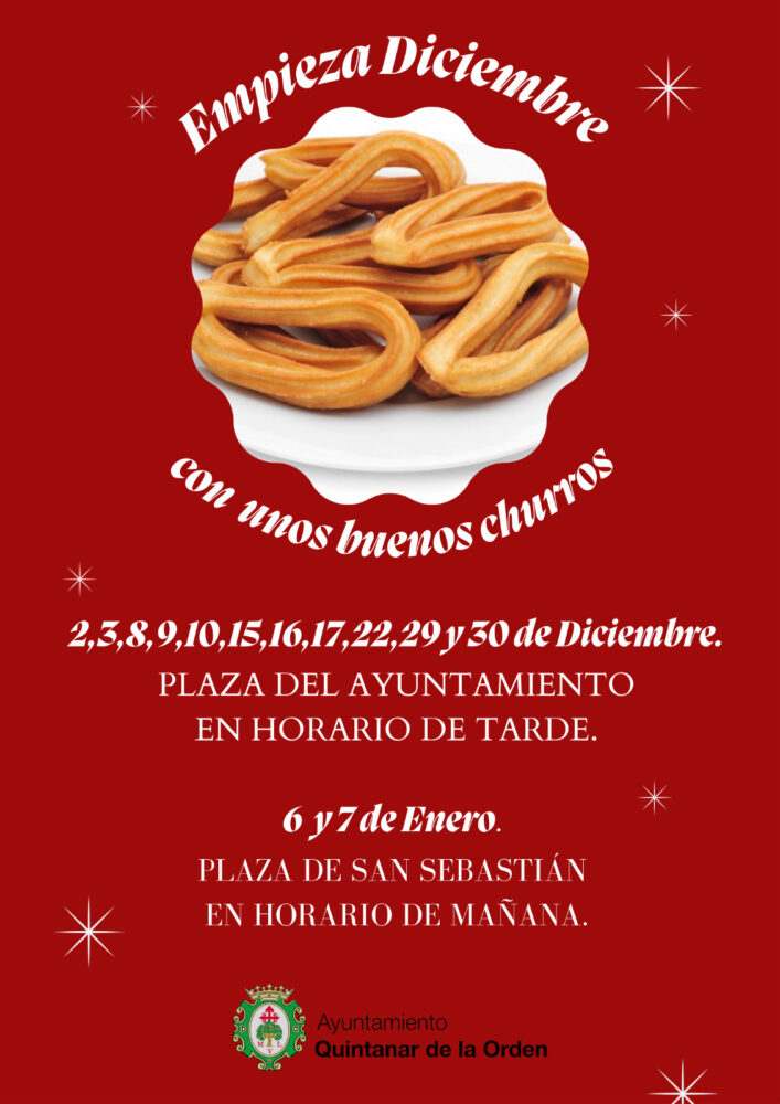 Los churros llegan como cada navidad a Quintanar de la Orden