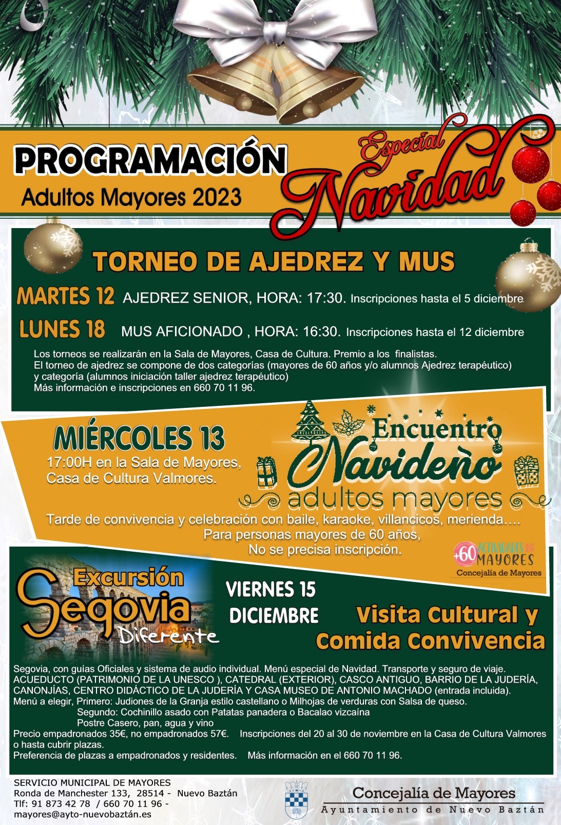Programación de Navidad concejalía de Mayores