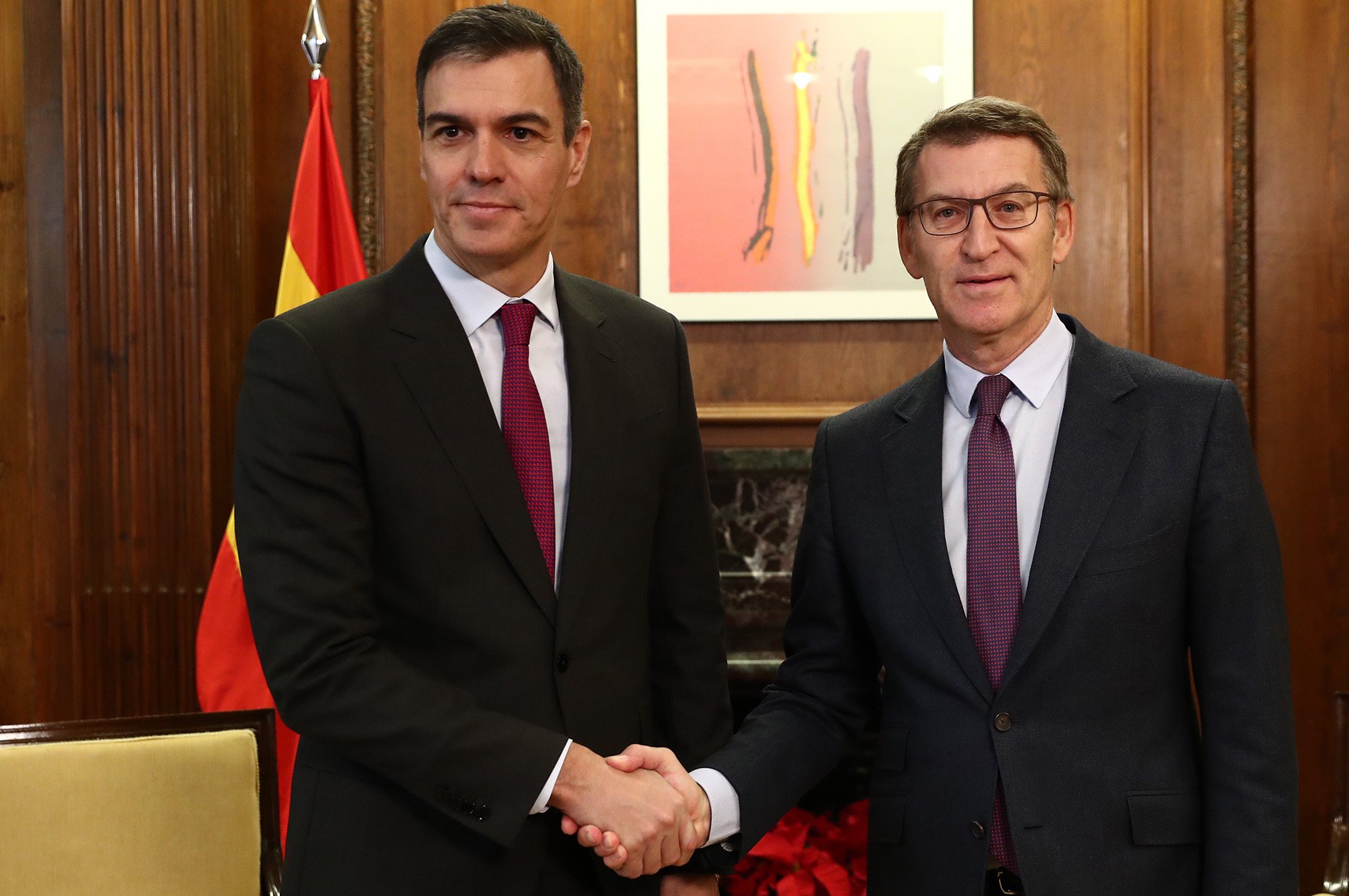 La Moncloa. 22/12/2023. El presidente del Gobierno se reúne con el líder de la oposición en el Congreso [Presidente/Actividad]