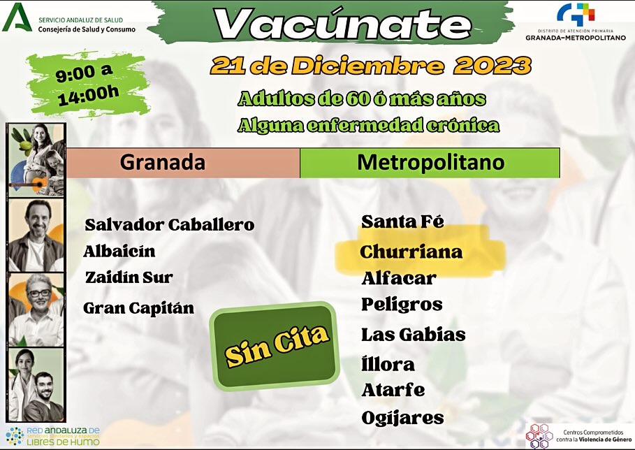 Vacuna de la Gripe el día 21 de diciembre sin Cita Previa