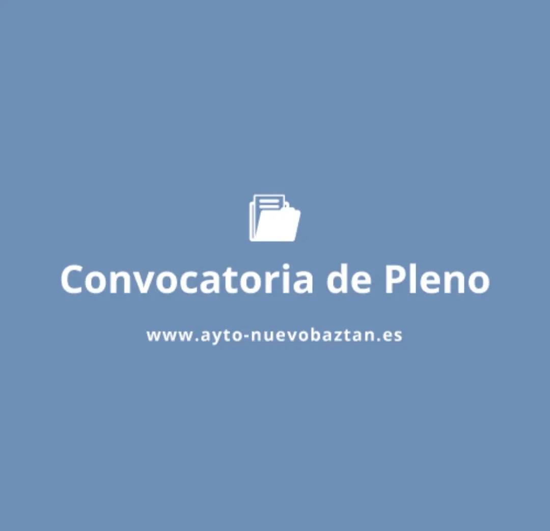 CONVOCATORIA DE PLENO ORDINARIO ENERO 2024