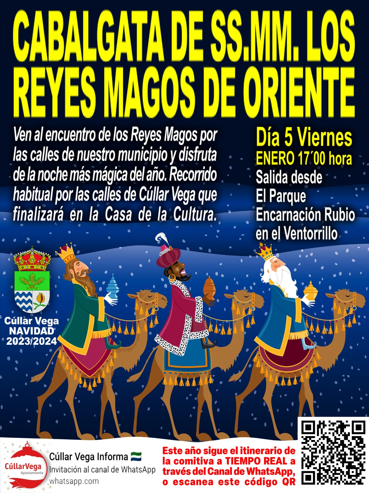 Los niños de Cúllar Vega podrán seguir el recorrido de la Cabalgata de Reyes a través del teléfono móvil
