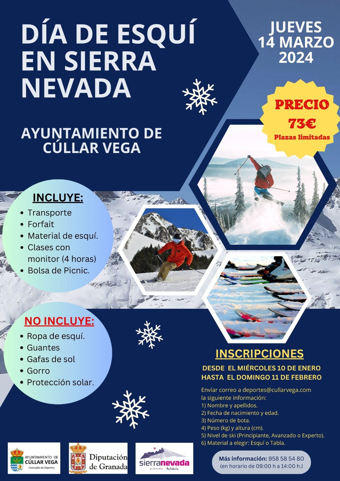 Día de esquí en Sierra Nevada el 14 de marzo