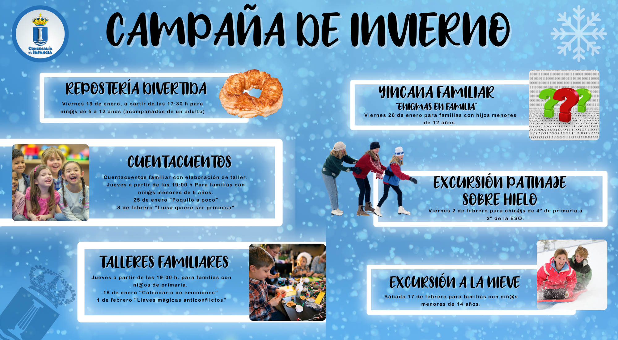 La Concejalía de Infancia presenta las actividades de la Campaña de Invierno 2024
