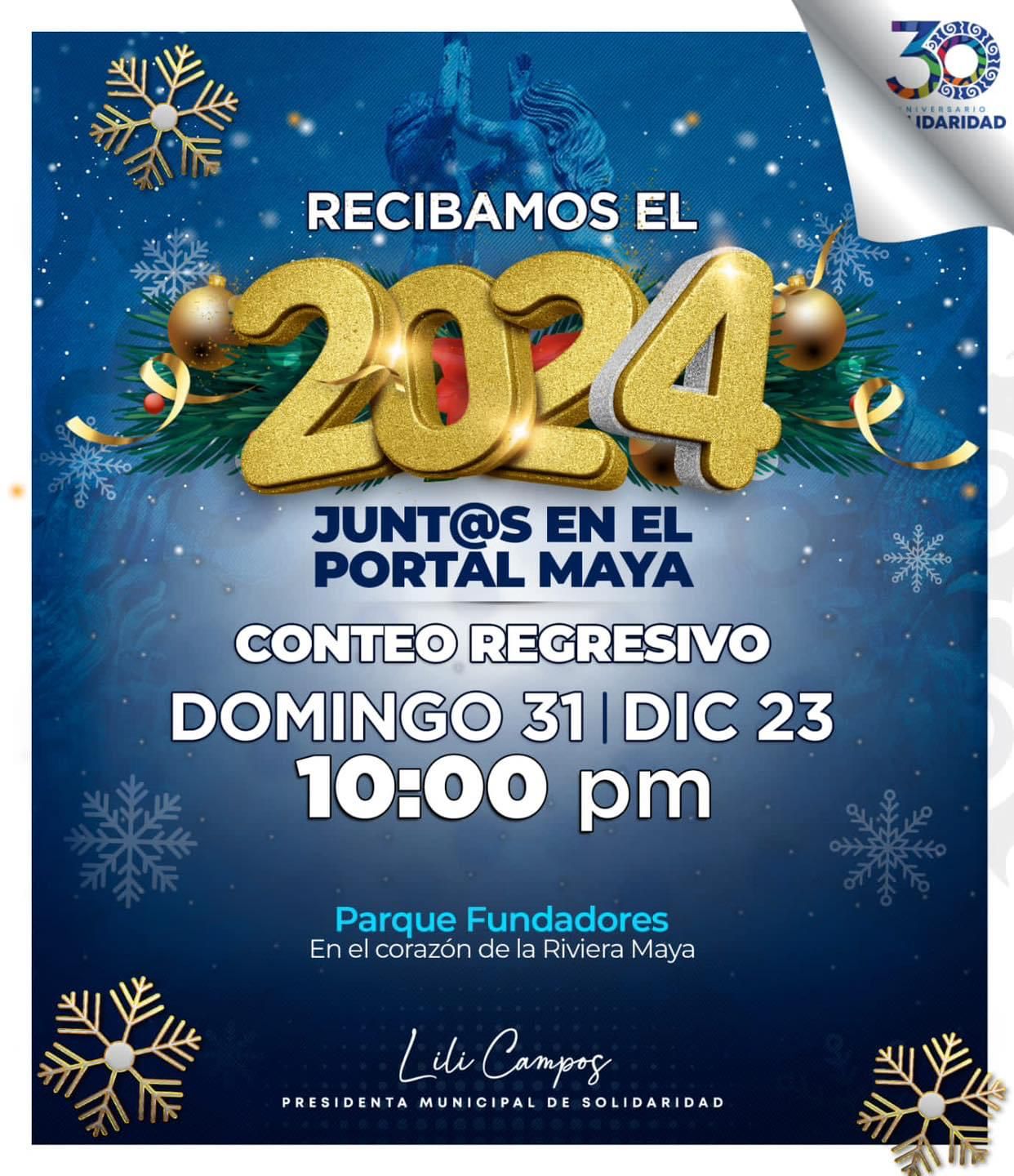 Lili Campos invita a recibir el 2024 en el Portal Maya – H. Ayuntamiento de Solidaridad