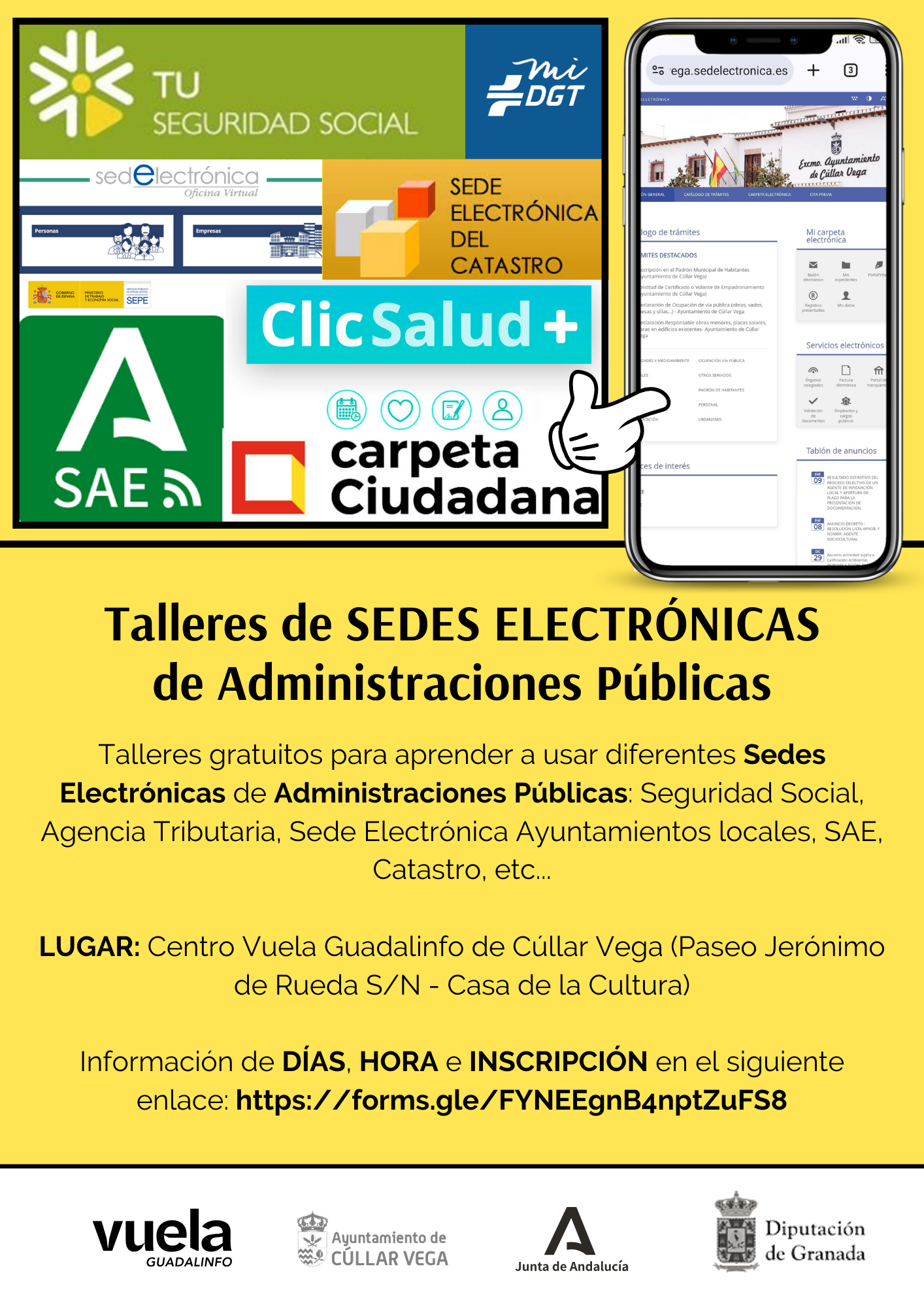 Talleres de uso de SEDES ELECTRÓNICAS de Administraciones Públicas