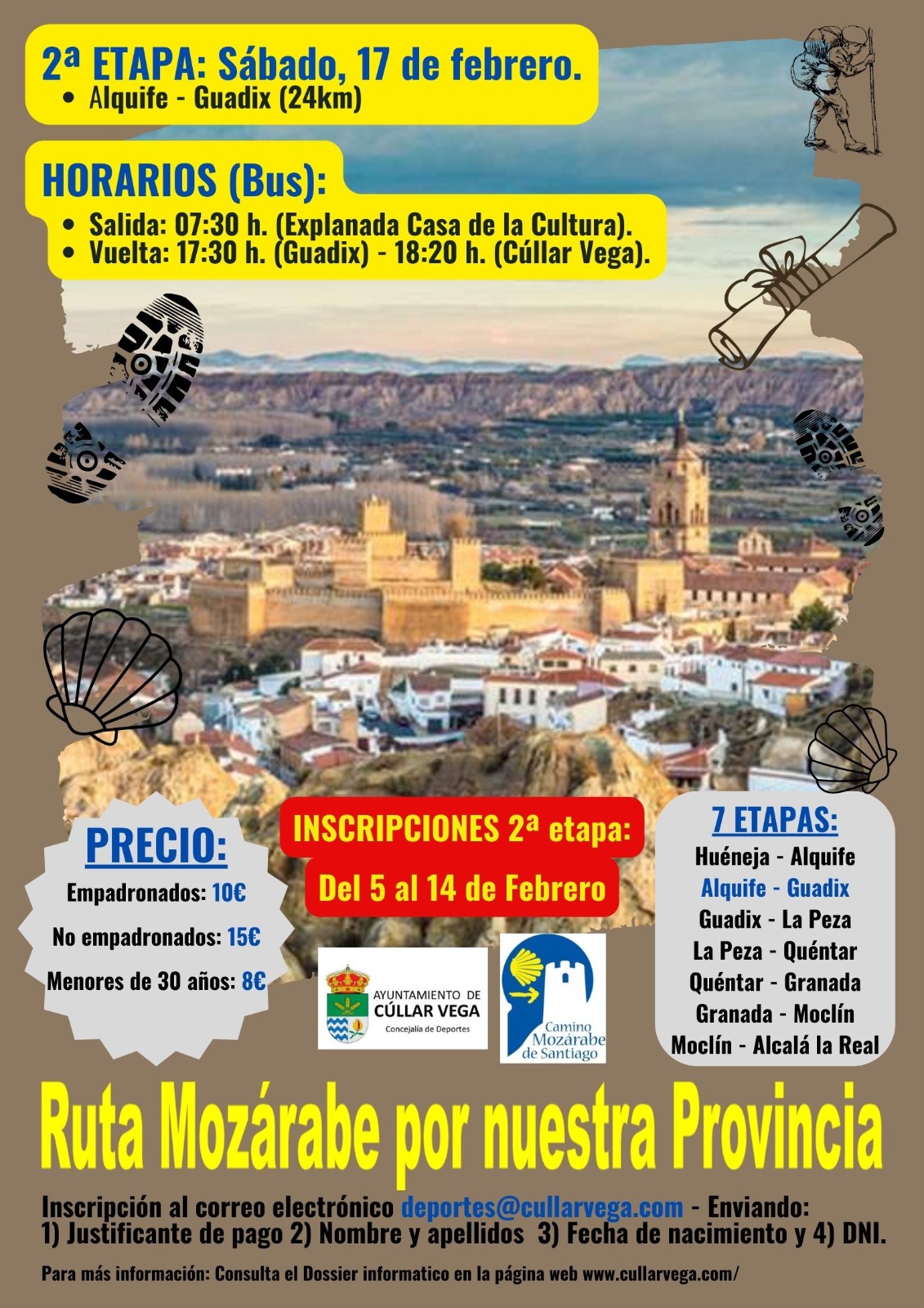 2ª etapa Ruta Mozárabe "Alquife - Guadix": información e inscripciones
