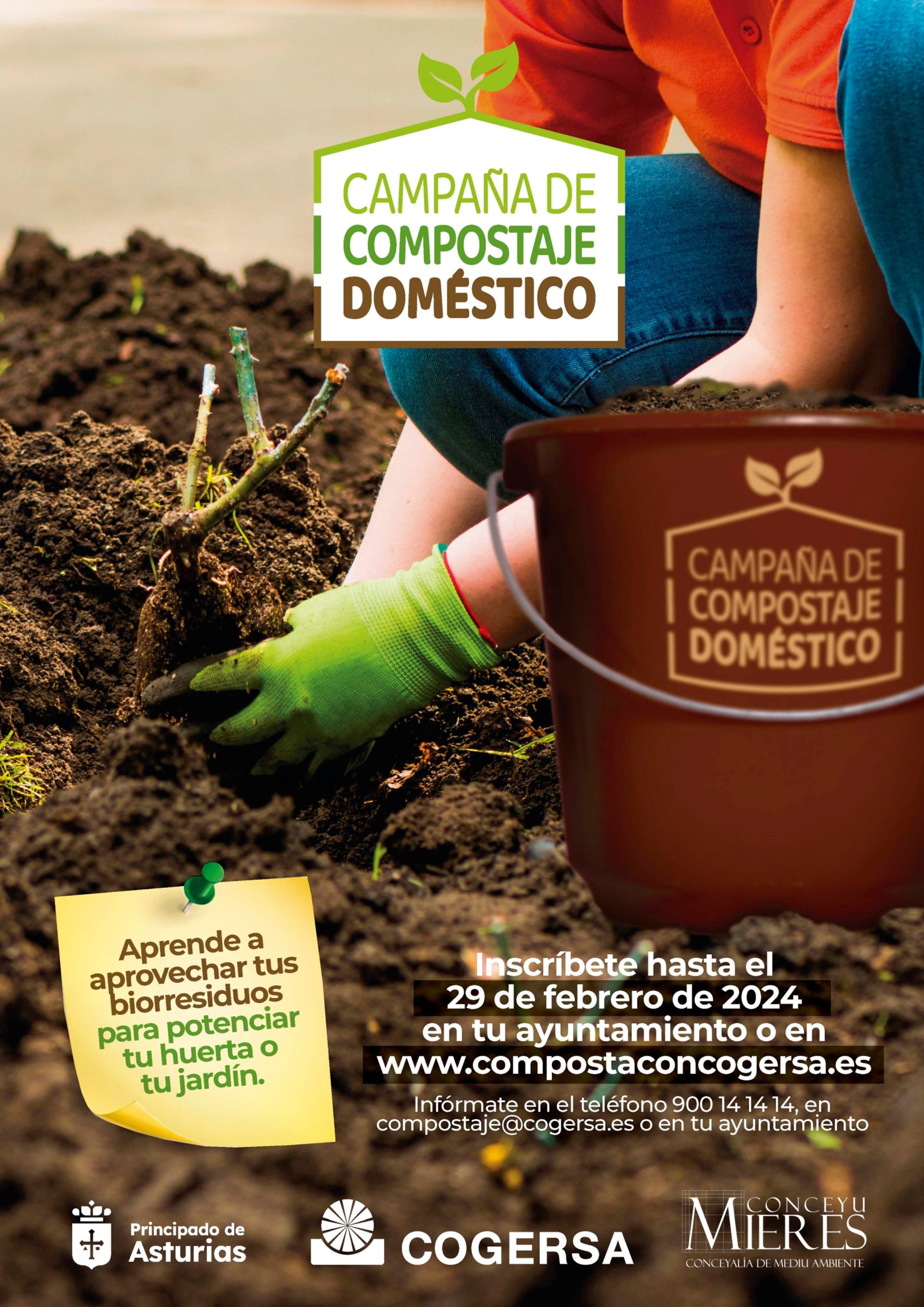 Abierto el plazo de inscripción para una nueva campaña de Compostaje Doméstico en Mieres