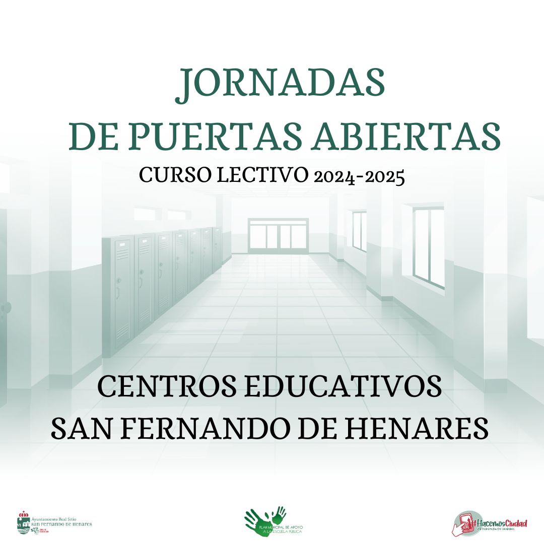 Jornadas de Puertas Abiertas 2024-2025: Centros Educativos de San Fernando de Henares