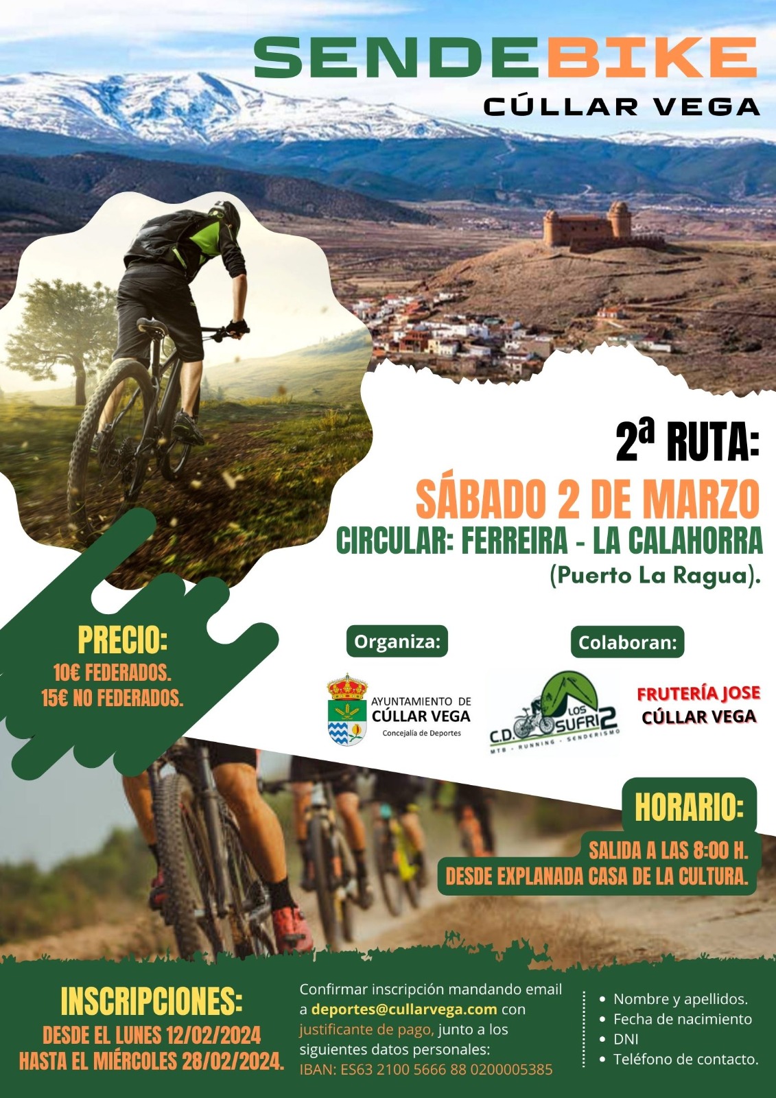 Segunda salida SENDEBIKE Cúllar Vega - Ruta Circular: Ferreria - La Calahorra (Puerto de la Ragua)