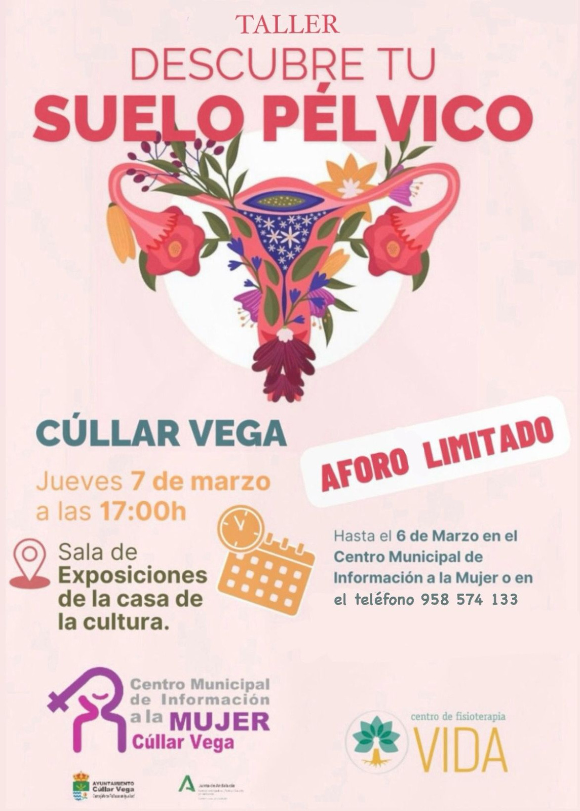 Taller "Descubre tu suelo pélvico" jueves 7 de marzo