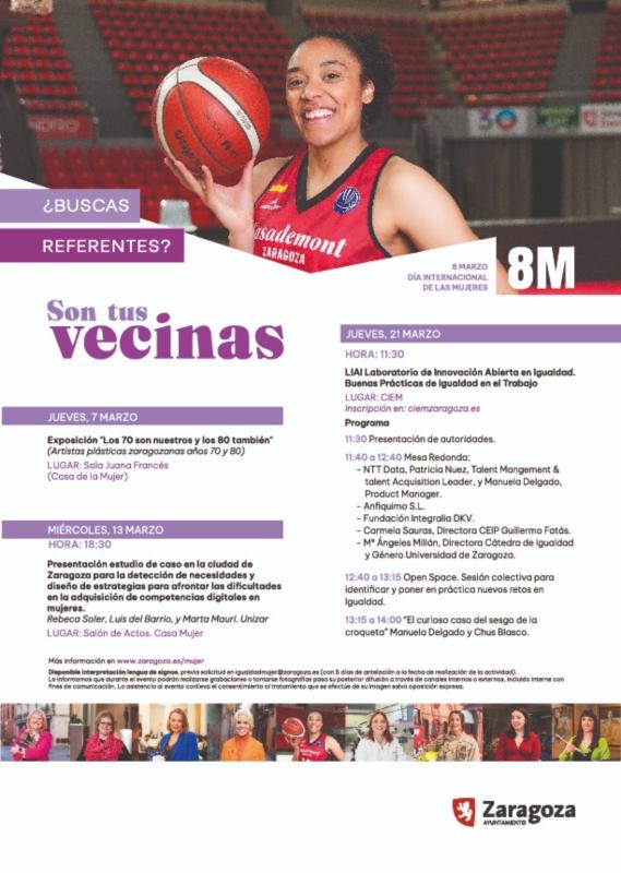 Día Internacional de la Mujer 8-M. Noticia. Ayuntamiento de Zaragoza