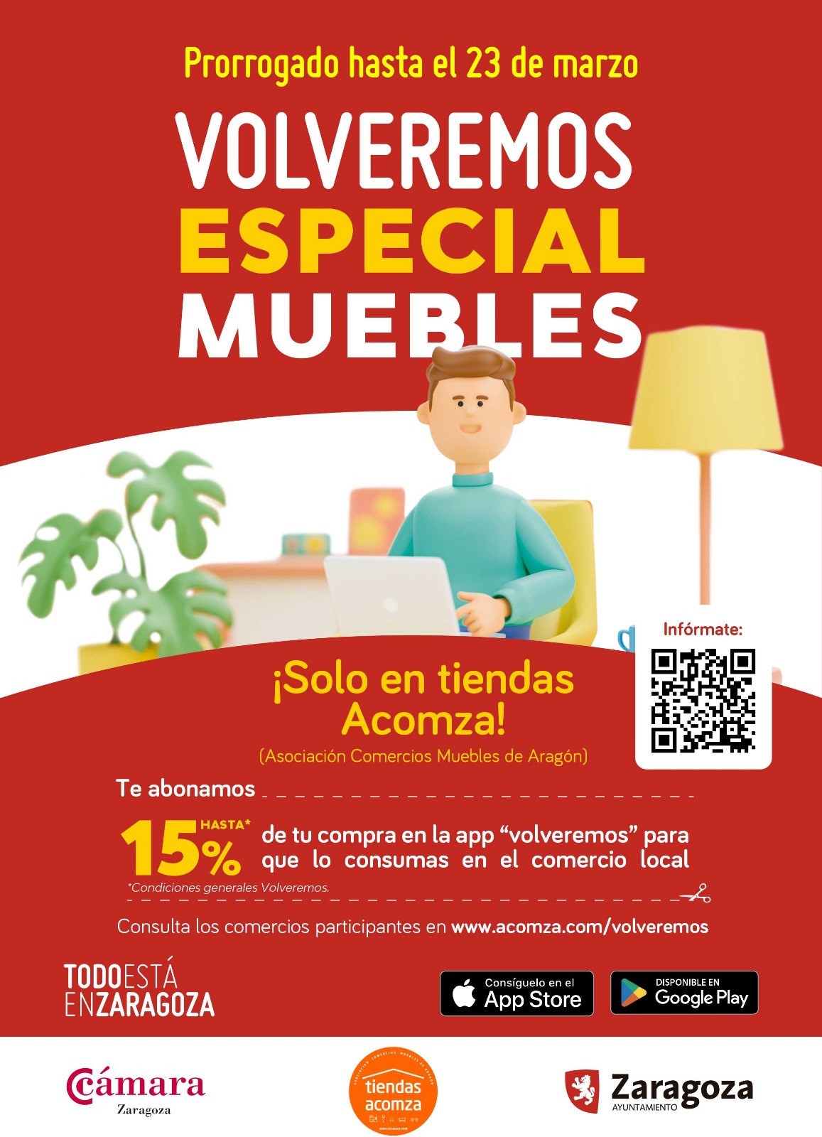 El Ayuntamiento de Zaragoza prolonga hasta el 23 de marzo la campaña de Volveremos financiada por ACOMZA. Noticia. Ayuntamiento de Zaragoza